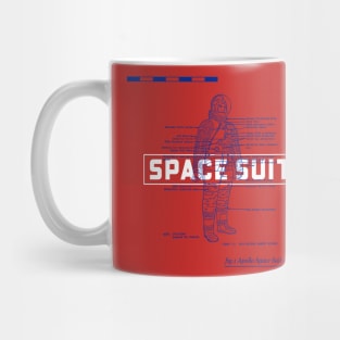 Retro Spacesuit Blueprint Mug